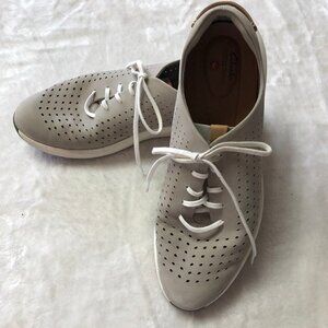 Clarks Unstructured Un Rio Tie Leather Lifestyle Casual Shoe Size 10